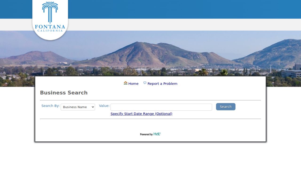 Fontana neighbors business license address search